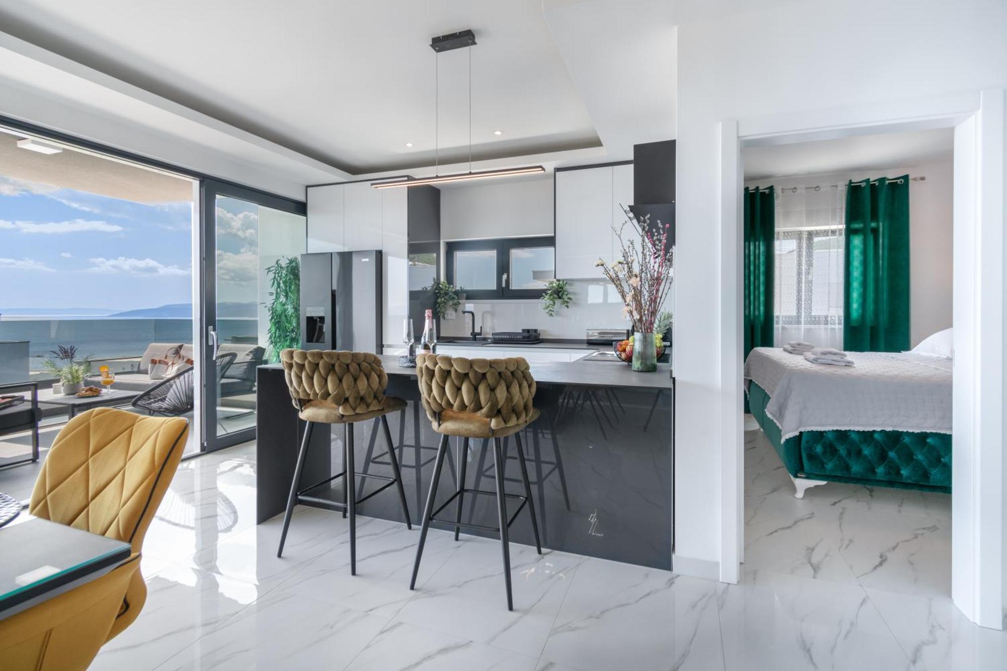 Lux Penthouse Panoramic View With Jacuzzi Apartment Makarska Ngoại thất bức ảnh